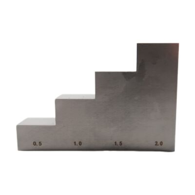304 thép không gỉ 4 bước Calibration Block với 0,5' '-1.0' '-1.5' '-2.0''Độ dày và 0,75 