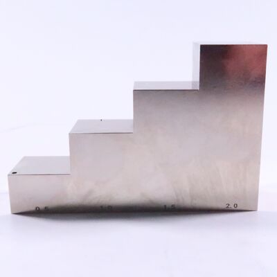 Khối hiệu chuẩn 4 bước bằng thép 1018 mạ niken với độ dày 0,5-1,0-1,5-2,0 inch cho kiểm tra siêu âm