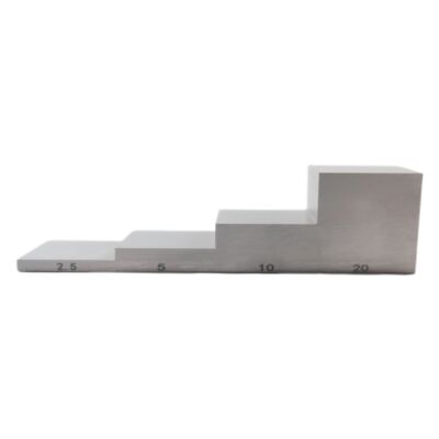 Khối hiệu chuẩn nhôm 6063 4 bước với độ dày 2.5-5-10-20mm cho kiểm tra siêu âm