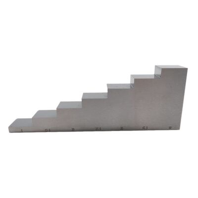 Khối chuẩn 7 bậc bằng thép 1018 có độ dày 5-12.5-20-27.5-35-42.5-50mm dùng cho kiểm tra siêu âm