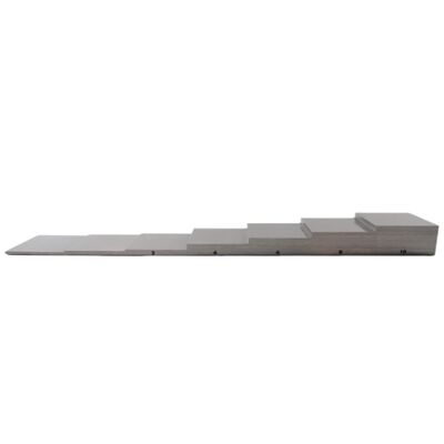 Khối chuẩn 7 bậc bằng thép không gỉ 304 độ dày 1-1.5-2-4-6-8-10mm dùng cho kiểm tra siêu âm